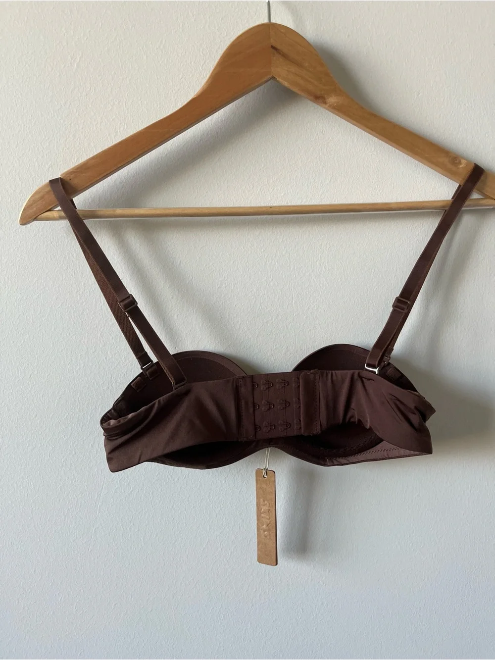 SKIMS Brown Padded Strap Bra